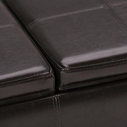 SIMPLIHOME Avalon 42 inch Wide Contemporary Rectangle Storage Ottoman in - Image 11