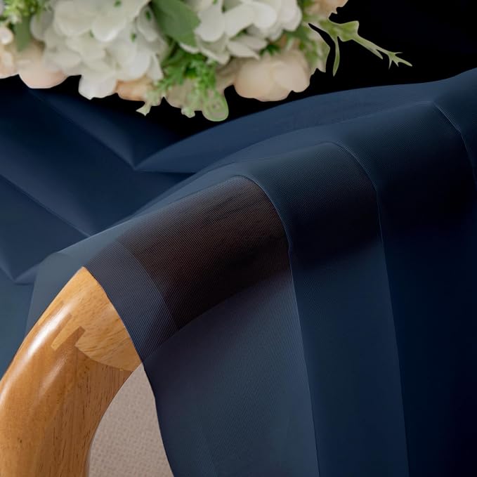 Chyhomenyc Sheer Curtains 63 Inch Length Set of 2, Rod Pocket Voile Drapes - Image 4
