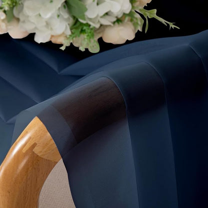 Chyhomenyc Sheer Curtains 63 Inch Length Set of 2, Rod Pocket Voile Drapes - Image 4