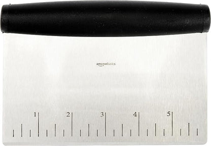 Amazon Basics Multi-Purpose Bench Scraper, Stainless Steel Dough Cutter - Image 3