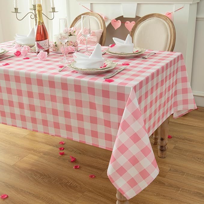Waterproof Checkered Tablecloth Fabric - Image 9
