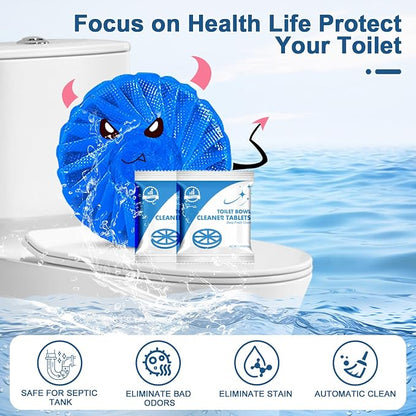 Toilet Bowl Cleaner Tablets Blue Toilet Tank Cleaners, Septic-Safe Hard Water - Image 2