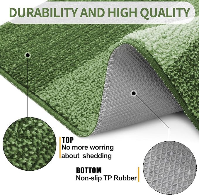 Kitinjoy Indoor Outdoor Door Mat, 48x30 Non-Slip Absorbent Dirt Trapper - Image 3