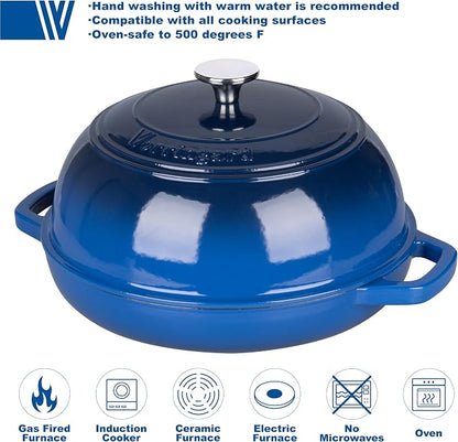 VORRINGARD Enameled Cast Iron Dutch Oven Pot - Image 3