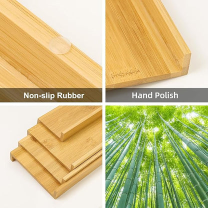 Spice Drawer Organizer with 24 Bamboo-lidded Spice Jars, 216 Labels, 25 - Image 6