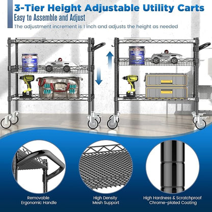 Leteuke 3 Tier Rolling Carts - Image 3