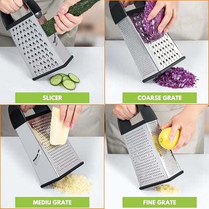 Urbanstrive Cheese Grater With Container Box Grater Stainless Steel Graters - Image 3