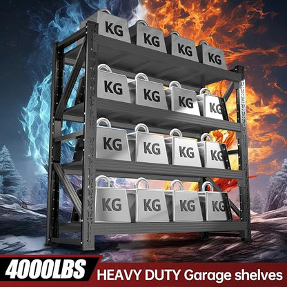 4000LBS Storage Shelves Heavy Duty, 4 Tier Adjustable Shelf, Garage Storage - Image 3
