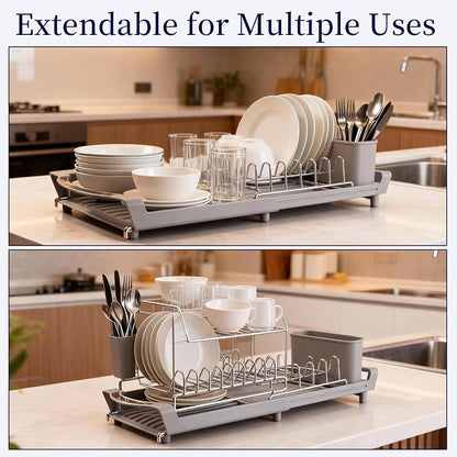 Dish Drying Rack Compact Expandable - Image 3