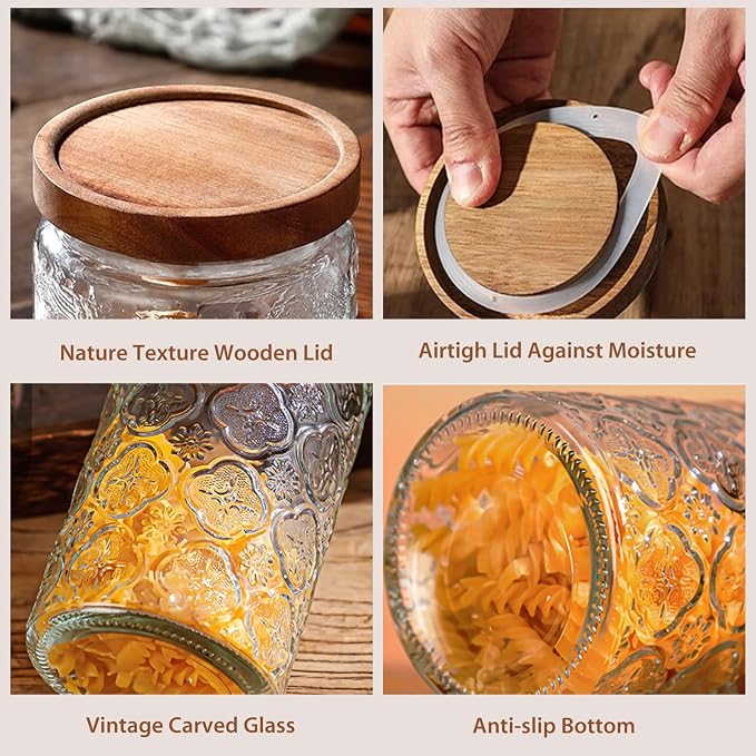 34 OZ/2 PCS Glass Storage Jar - Image 4
