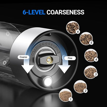 ThermoMaven 110ml Rechargeable Electric Salt and Pepper Grinder Set - Image 4