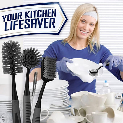 Dish Brush Set of 4 with Bottle Water Brush, Dish Scrub Brush, Scrubber Brush - Image 7