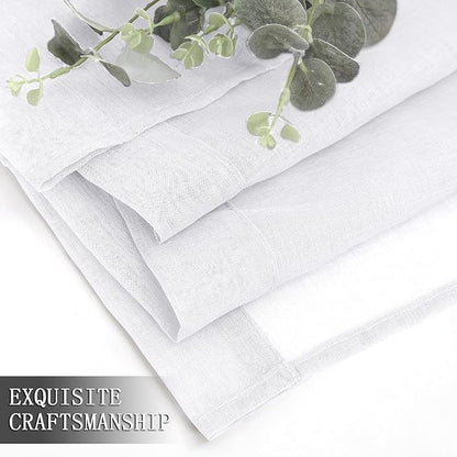 Tollpiz Sheer Tier Curtains Kitchen Linen Textured Half Curtain Sheers Light - Image 7
