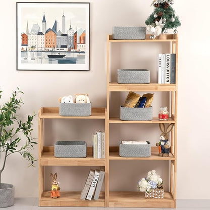 OIASKET 6 Pack Storage Baskets for Shelves, Small Baskets for Shelves, Cute - Image 2