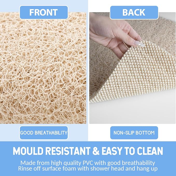 Non-Slip Bathtub Mat, Anti Slip Shower Mat, Fast Drying Bathtub Mats, Foot - Image 4