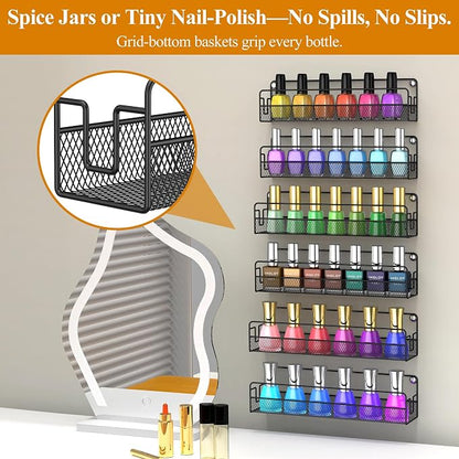 Wall Mounted Spice Rack Organizer, Pantry Door Organizer & Hanging Storage - Image 6