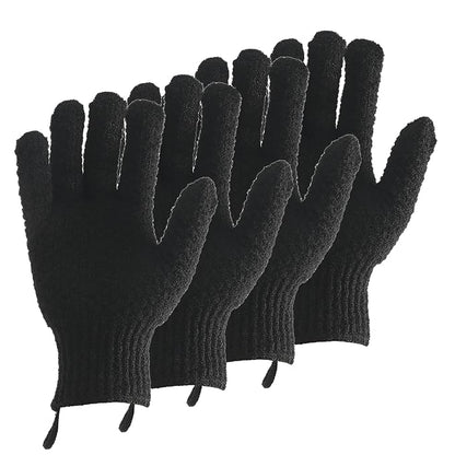 2 Pairs Bath Exfoliating Gloves by cleedy