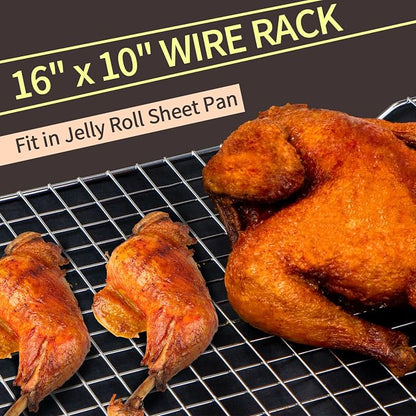 Cooling Rack for Baking 2-Pack, 16x10 Inches Baking Rack, Thick Wire Cookie - Image 3