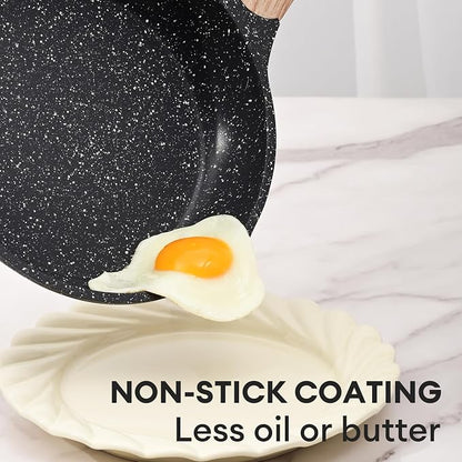 JEETEE Non Stick Frying Pan Set, Frying Pans Nonstick, Omelette Skillet - Image 3