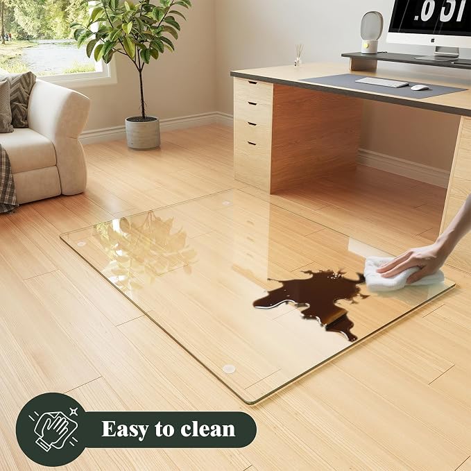 Koonmi Tempered Glass Chair Mat - Image 8