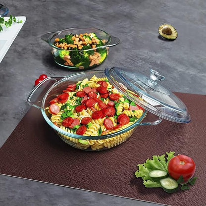 Clear Round Glass Casserole - Image 7