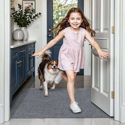 LUMI Ultra Thin Door Mat for Entryway, Easy Clean Welcome Entrance Mat for - Image 4