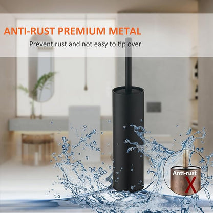 Toilet Brush and Holder Set Premium Material Toilet Bowl Cleaner Free Standing - Image 2