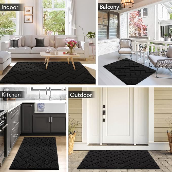 hicorfe Front Door Mat Outside Entrance, Stain and Fade Resistant, Non Slip - Image 8