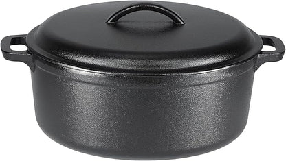 Amazon Basics Pre-Seasoned Cast Iron Dutch Oven Pot by AmazonBasics