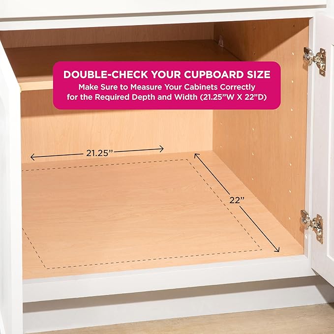 HOLDN’ STORAGE Heavy-Duty Premium Collection Pull Out Cabinet Organizer, Cabinet Drawer Slide Outs, Lifetime Limited Warranty - Basket Size 20" W x 21" D x 5" H, Anti-Rust Chrome Finish