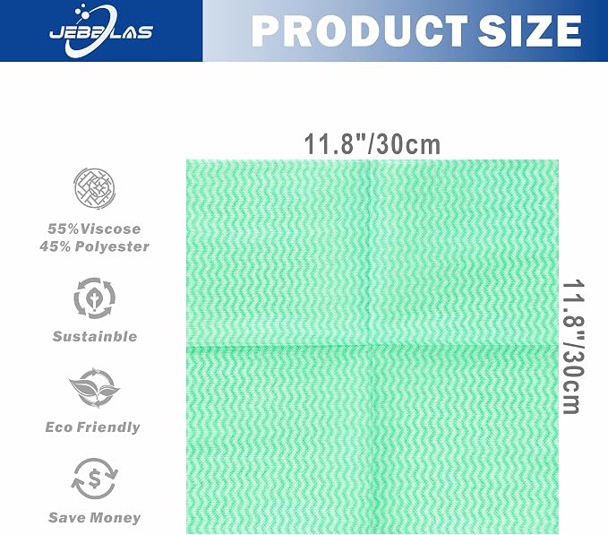 JEBBLAS Handi Wipes Reusable Cloths Dry Cleaning Cloths Dish Towel Kitchen - Image 2