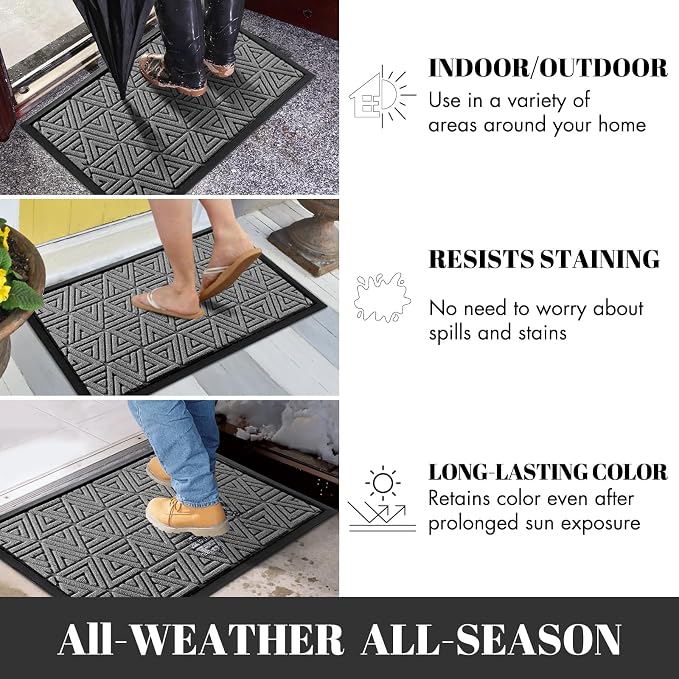 Yimobra Extra Large Door Mat 60x32, All-Weather Waterproof Non-Slip Welcome - Image 7