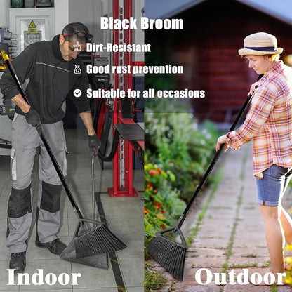 Heavy Duty Commercial Broom, 3 Pack Upgraded Angle Brooms - Image 5