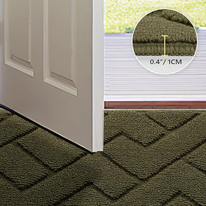 hicorfe Front Door Mat Outside Entrance, Stain and Fade Resistant, Non Slip - Image 4