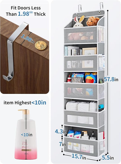 JARLINK Over The Door Organizer Storage, 5 Shelf Hanging Door Organizer - Image 3