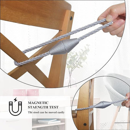4 Pack Magnetic Curtain Tiebacks Rope Modern Handmade Curtain Tie Backs - Image 4