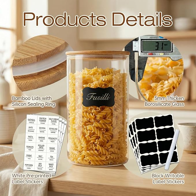 HomArtist 17oz - 4 Pack Glass Jars - Image 4