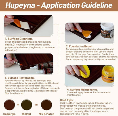 Wood Repair Kit, Wood Furniture Repair Kit, Wood Filler, Wood Putty and - Image 5