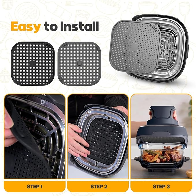 2 PCS Silicon Splatter Shield for Ninja Crispi Air Frye, Air Fryer Accessories - Image 6