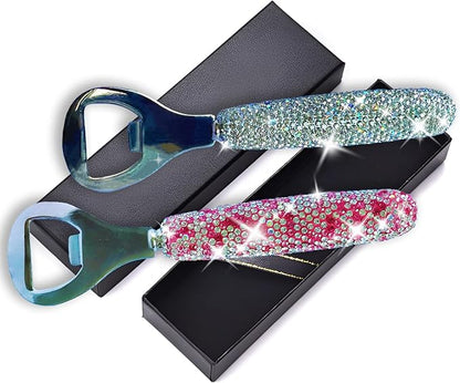 Handcrafted Pink Crystal Bling Beer Opener – Sparkle Diamond Bottle Openers - Image 4