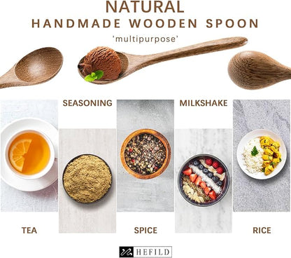 2 PCS Wooden Spoons for Honey, 6.7 inch Small Wooden Spoons - Image 5