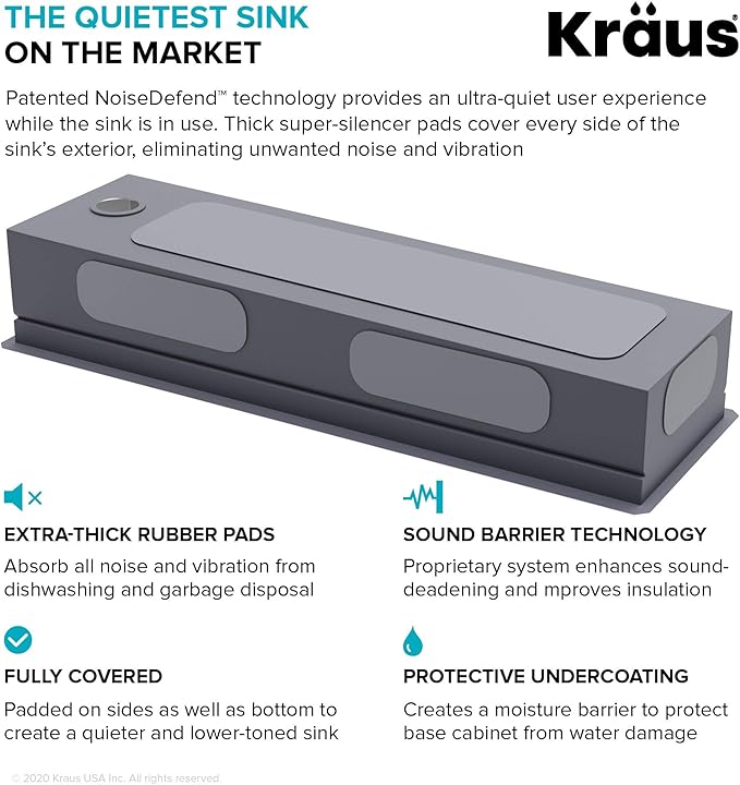KRAUS Kore 57-inch Undermount Workstation 16 Gauge Single Bowl Stainless Steel Kitchen Sink with 10 Accessories, KWU210-57