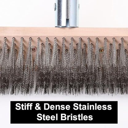 MAXMAN Floor Scrubber, Deck Brush, Stainless Steel Floor Scrub Brush - Image 5