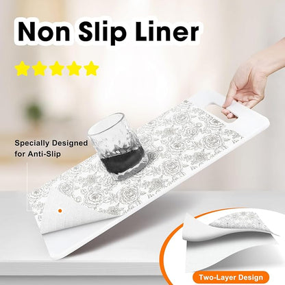 Drawer and Shelf Liner for Kitchen Cabinets Non-Adhesive, Non-Slip Cabinet - Image 2