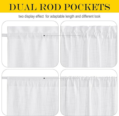 NICETOWN Front Sheer Door Sheer Curtain, Privacy Semitransparent Voile French - Image 3