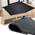 Extra Large Indoor/Outdoor Entrance Mat - 4 x 15 Feet, Rubber Border Door Mat Heavy Duty, Waterproof, Low-Profile, Easy to Clean, Rubber Entry Mat,Commercial Floor Mat, Charcoal Grey