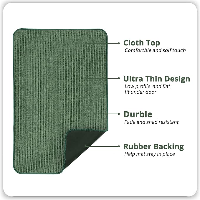 Bath Mat, Ultra Thin Bathroom Rugs, Rubber Bath Mats - Image 2
