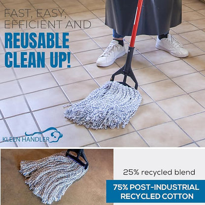 KLEEN HANDLER Cut End Finish Mop | 1.25" Universal Headband Maximum Absorption - Image 9