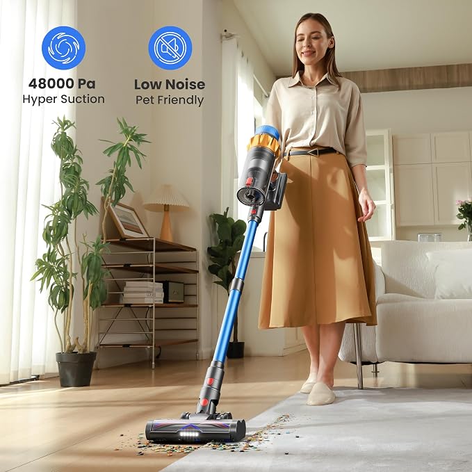 Cordless Vacuum Cleaner, 580W 48KPA 70Mins Vacuum Cleaners - Image 2
