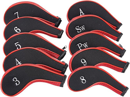 Sword &Shield sports Neoprene Zipper Golf Club Iron Head Covers Iron Covers by Unknown
